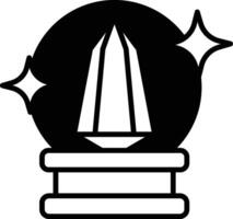 Magic Crystal in line icon style vector