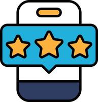 A phone with three stars on it vector