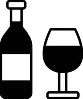 Wine glasses and bottles in line icon style vector