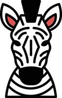 zebra in line icon style vector