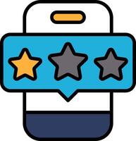 A phone with three stars on it vector