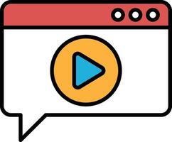 A black and white image of a screen with a play button on it vector