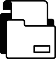 A folder with a white background and black border vector
