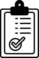 A clipboard with a check mark on it vector