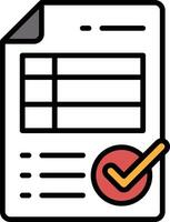 check mark is on a piece of paper with a check box vector