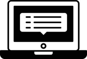 A laptop screen with a message on it vector