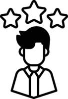 A man with three stars above his head vector