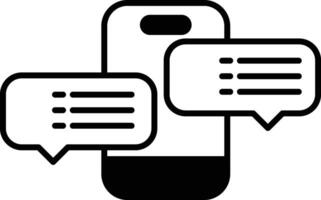 A cell phone with two messages on it vector