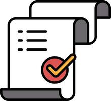 check mark is on a piece of paper with a check box vector