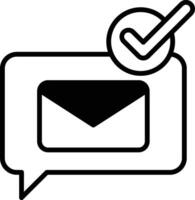 black and white image of a check mark on a white background vector