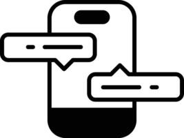 A cell phone with two messages on it vector