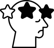 man with three stars on his head vector