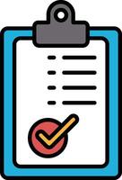 A clipboard with a check mark on it vector