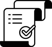 check mark is on a piece of paper with a check box vector