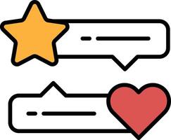 A black and white image of a star and a heart vector