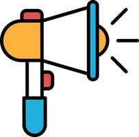 A microphone with a big speaker on it vector