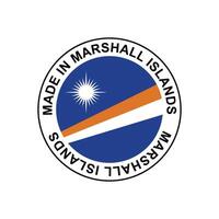 MADE IN Marshall Islands circle stamp with flag vector