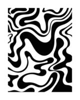 Abstract Black and white wallpaper with wavy and swirled elements vector