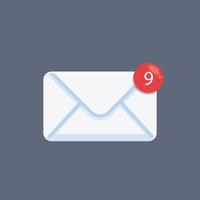 message notification sign in isolated design vector