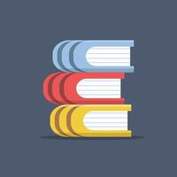 pile of books in isolated design. vector