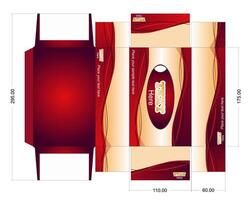 Design of package for napkins. Wet wipes box template vector