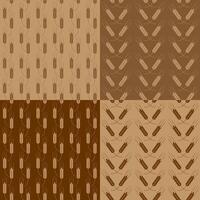 Wheat patterns set vector