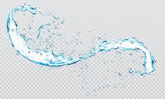 Realistic water splash on checkered background vector