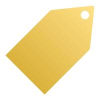gold tag icon vector