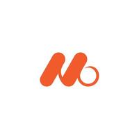 letter nb curl cute simple logo vector