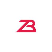 letter zb linked simple lines logo vector