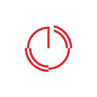 power button circles pixels motion simple logo vector