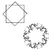 Black and white circle pattern icon vector