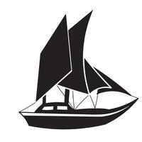 sailboat logo design, small sailboat, silhouette design vector