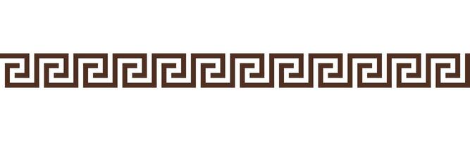 Greek key seamless border pattern collection. Decorative ancient meander, Greece ornament with repeated geometric motifs vector