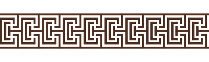 Greek key seamless border pattern collection. Decorative ancient meander, Greece ornament with repeated geometric motifs vector