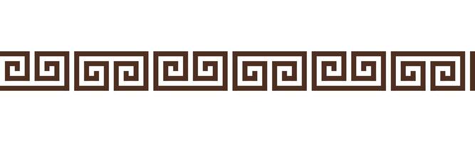 Greek key seamless border pattern collection. Decorative ancient meander, Greece ornament with repeated geometric motifs vector
