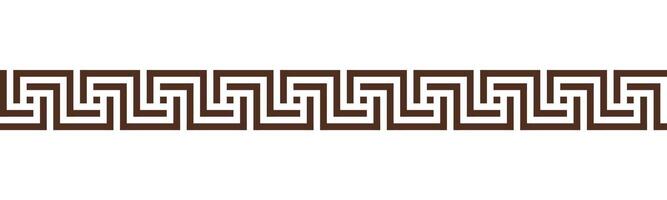 Greek key seamless border pattern collection. Decorative ancient meander, Greece ornament with repeated geometric motif vector