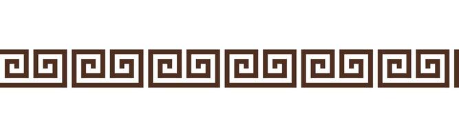 Greek key seamless border pattern collection. Decorative ancient meander, Greece ornament with repeated geometric motifs vector