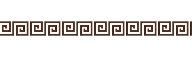 Greek key seamless border pattern collection. Decorative ancient meander, Greece ornament with repeated geometric motifs vector