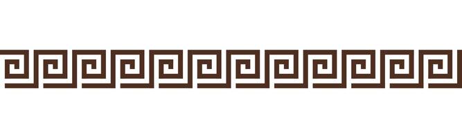 Greek key seamless border pattern collection. Decorative ancient meander, Greece ornament with repeated geometric motif vector