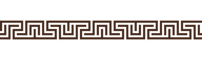 Greek key seamless border pattern collection. Decorative ancient meander, Greece ornament with repeated geometric motifs vector