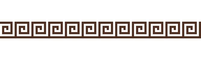 Greek key seamless border pattern collection. Decorative ancient meander, Greece ornament with repeated geometric motifs vector