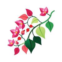Beautiful Flower Minimalist Floral Illustration vector