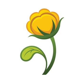 Beautiful Flower Minimalist Floral Illustration vector