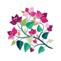 Beautiful Flower Minimalist Floral Illustration vector