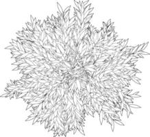 3D illustration of tree and plant vector