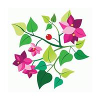 Beautiful Flower Minimalist Floral Illustration vector