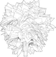 3D illustration of tree and plant vector