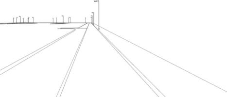 3D illustration of building structure vector