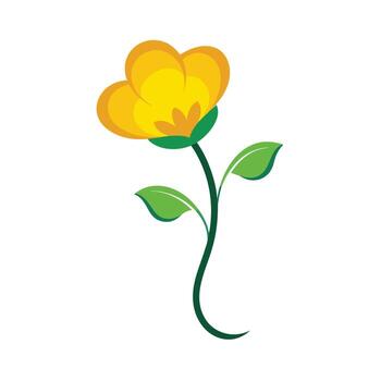 Beautiful Flower Minimalist Floral Illustration vector